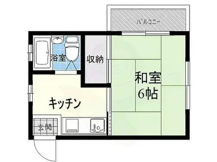 レストフル武蔵野(1K/3階)の間取り写真