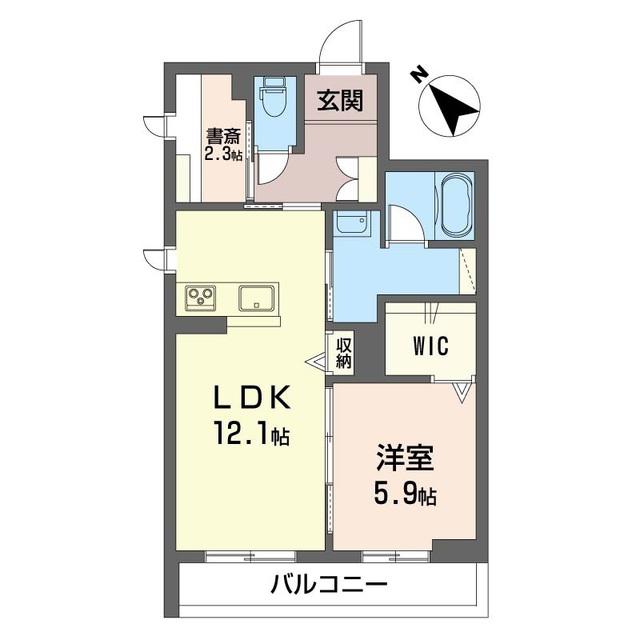 ホワイトシャトー(1LDK/3階)の間取り写真
