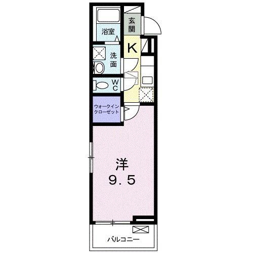 サンクレストネオ(1K/1階)の間取り写真