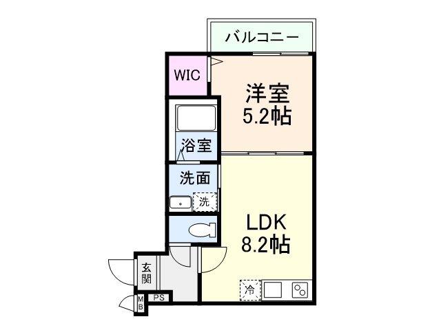 フジパレス帝塚山II番館(1LDK/1階)の間取り写真