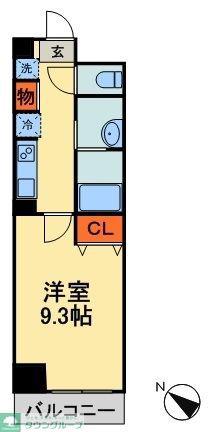 千葉ポートイースト(1K/3階)の間取り写真