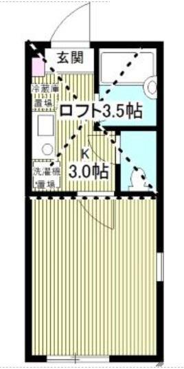 LALUCE YOKOHAMA(1K/1階)の間取り写真