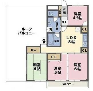 グレース六実(4LDK/3階)の間取り写真