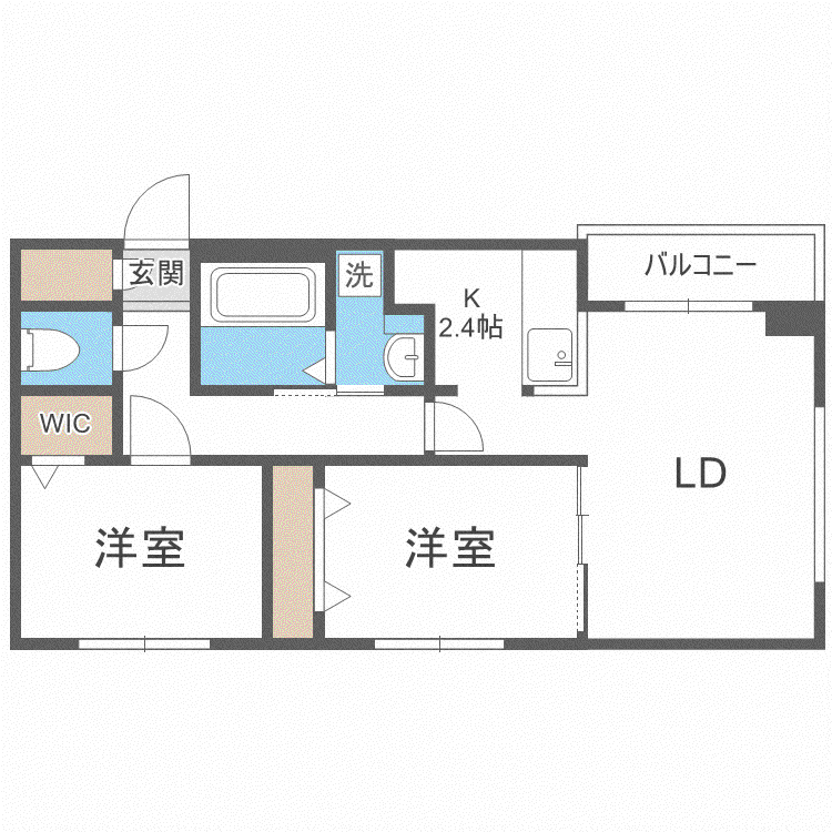 M-STYLE.STELLA(2LDK/2階)の間取り写真