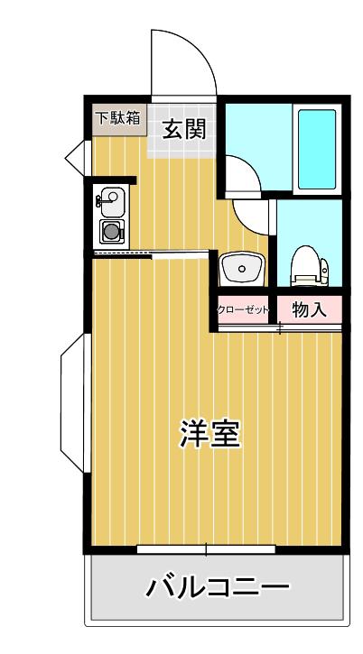 グリーンヒル青山(1K/2階)の間取り写真