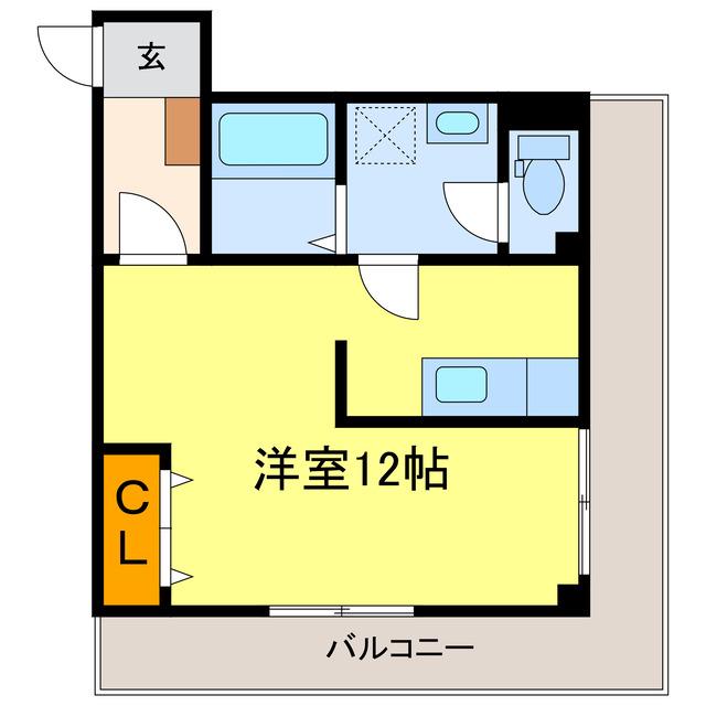 ハシモトマンション(1K/5階)の間取り写真