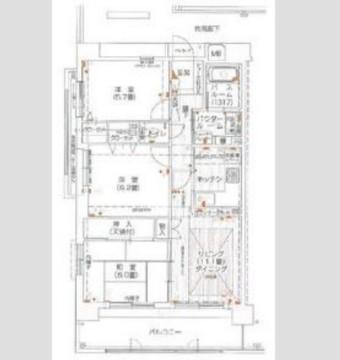プレステージ姫路青山IV(3LDK/2階)の間取り写真