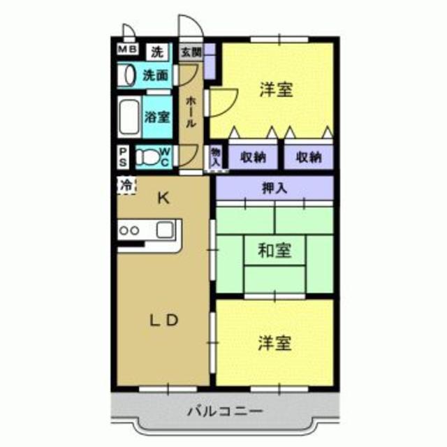 エスペランス(3LDK/3階)の間取り写真