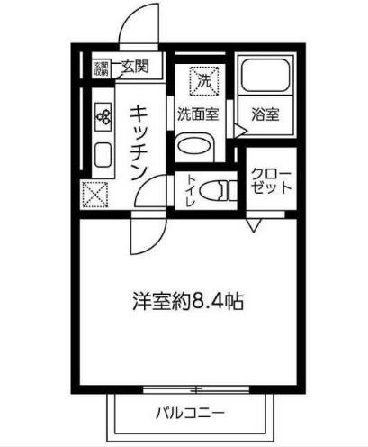 ソレアード(1K/2階)の間取り写真