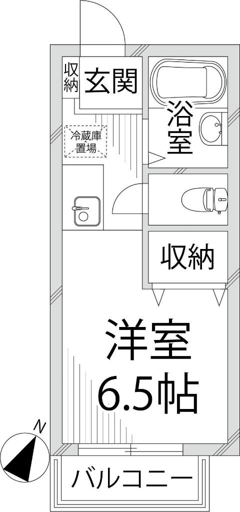 ソレイユ井ノ口(ワンルーム/2階)の間取り写真