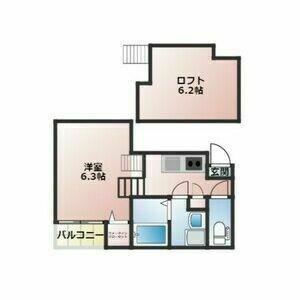 アルテミス新栄(1SK/2階)の間取り写真