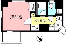 AXIS相模大野(1K/3階)の間取り写真