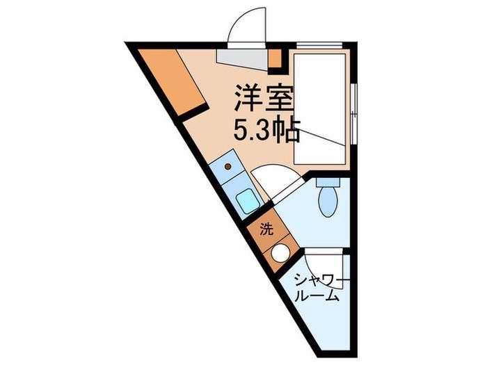 HJ PLACE W TOKYO(ワンルーム/3階)の間取り写真