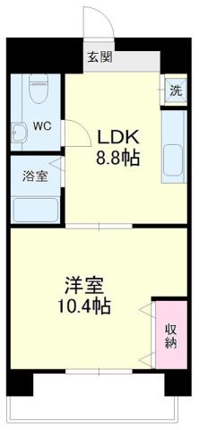 中央煉瓦館(1LDK/3階)の間取り写真
