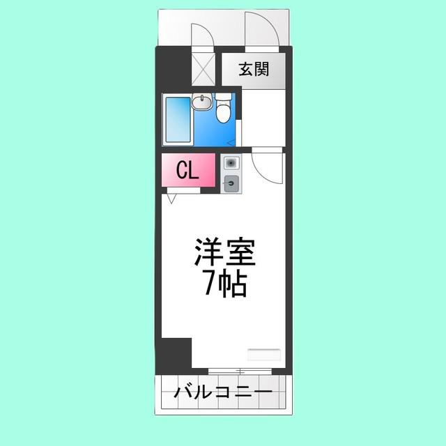 ラ・メゾンデ堺(ワンルーム/2階)の間取り写真