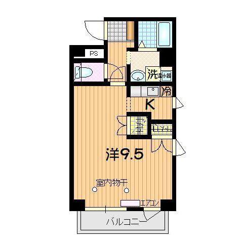 メゾンドールAKI(1K/3階)の間取り写真