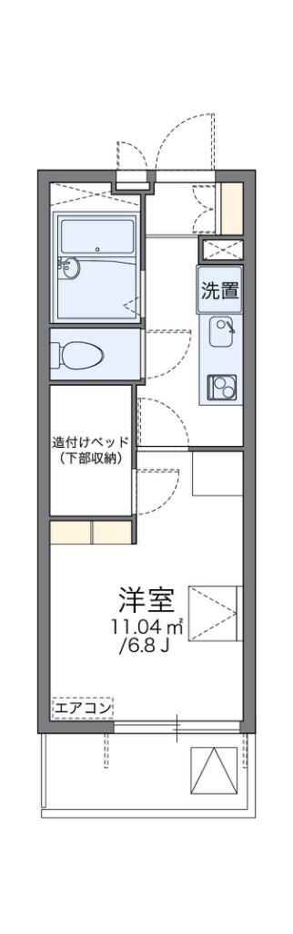 レオパレスグリーンローズ(1K/3階)の間取り写真