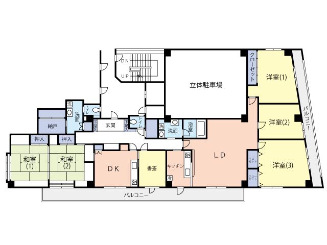 阿部ビル(7SLDK/6階)の間取り写真