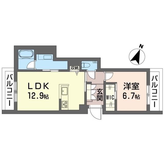 グランメゾン戸塚(1LDK/2階)の間取り写真