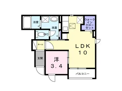 相光ビレッジ戸塚II(1LDK/1階)の間取り写真