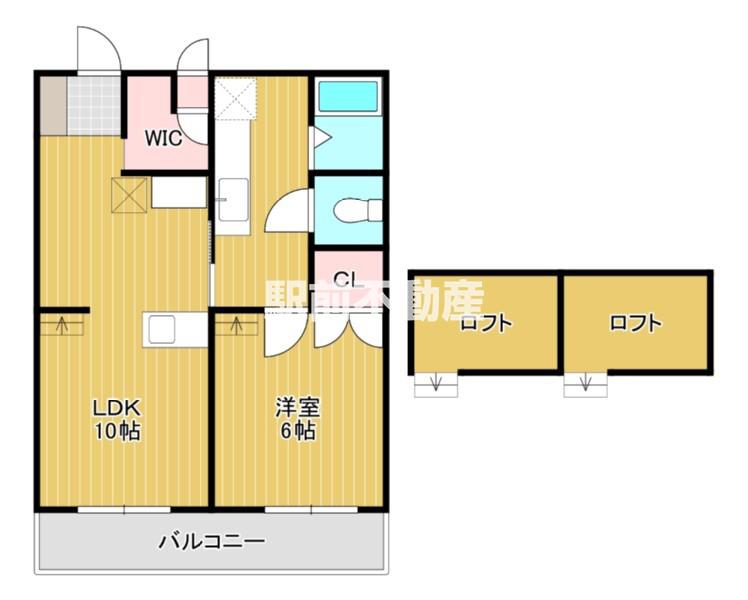 アトラス21 A(1LDK/2階)の間取り写真