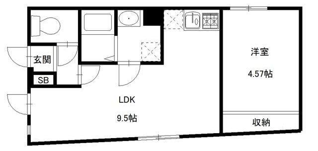 ADDRESS HONHANEDA(1LDK/4階)の間取り写真