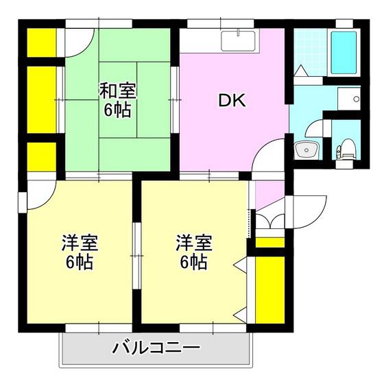 コンフォール(3DK/1階)の間取り写真