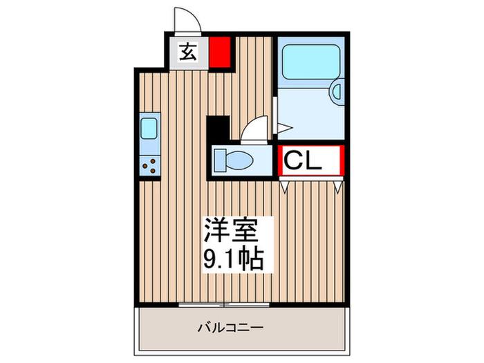 エスタバンス南浦和(ワンルーム/3階)の間取り写真