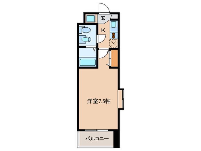 サヴォイステュディオブランシェ(1K/3階)の間取り写真