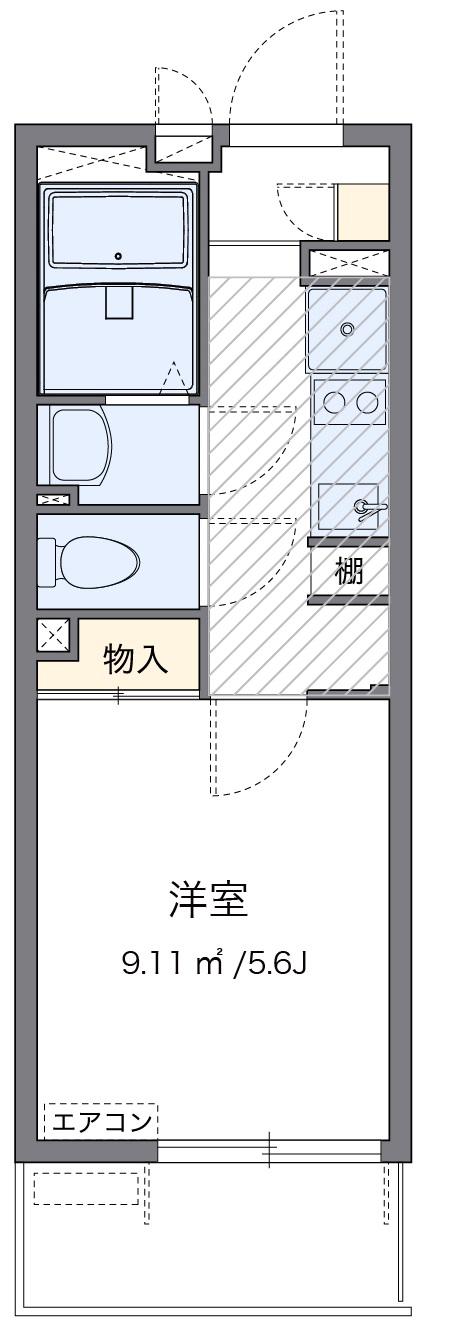レオネクストボンヌマール(1K/3階)の間取り写真