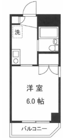 シティコート南青山(ワンルーム/2階)の間取り写真