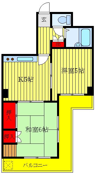 ADAMAS(2K/8階)の間取り写真
