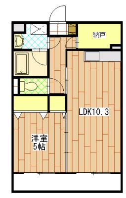 ラ・メゾン・プルニエ(1LDK/1階)の間取り写真