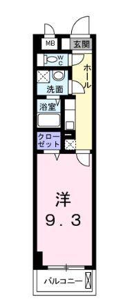 ラヴィアンローズ(1K/3階)の間取り写真