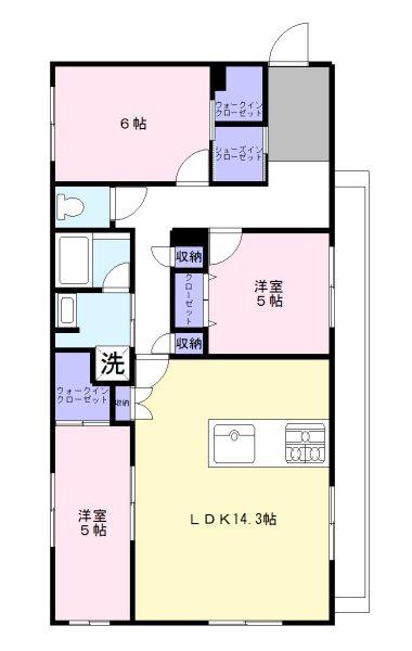 BRANCHE(3LDK/2階)の間取り写真