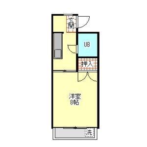 ダイヤヒルズ(1K/2階)の間取り写真