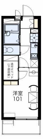 レオパレスルミナスハイム(1K/3階)の間取り写真