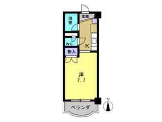 メゾンヴェルテ(1K/2階)の間取り写真
