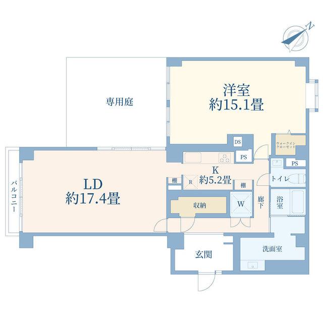 白金台ホームズ(1LDK/1階)の間取り写真