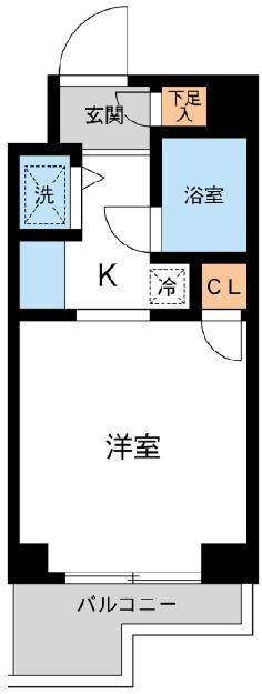 ウインベル錦糸町第3(ワンルーム/11階)の間取り写真