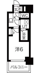 ファステート北大阪ラッセル(1K/3階)の間取り写真