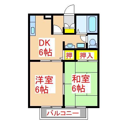 エクセレント30(2DK/2階)の間取り写真