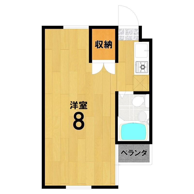 シェクル21(ワンルーム/2階)の間取り写真