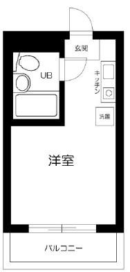 ピアレス上池袋(ワンルーム/1階)の間取り写真