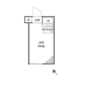 グリーンハイツ仙川(ワンルーム/1階)の間取り写真