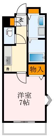タカンド(1K/3階)の間取り写真