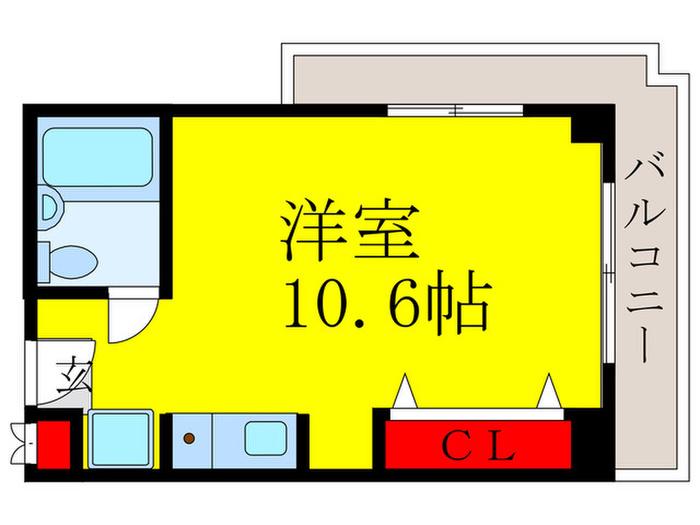 M・Kビル(ワンルーム/2階)の間取り写真
