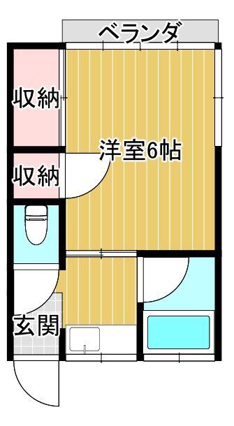 サンエイトハイツ(1K/1階)の間取り写真