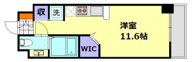 LECTEL庚午北(ワンルーム/1階)の間取り写真
