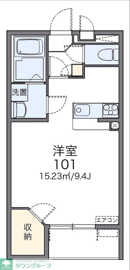 レオネクストシャンエトワール47298(1K/3階)の間取り写真